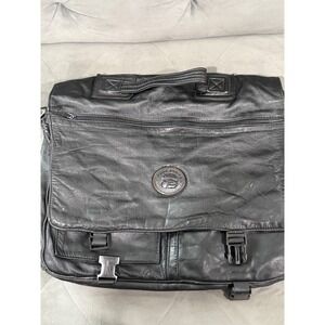 Vtg Gold‎ duck pure Leather Collection Messenger Bag Laptop Briefcase